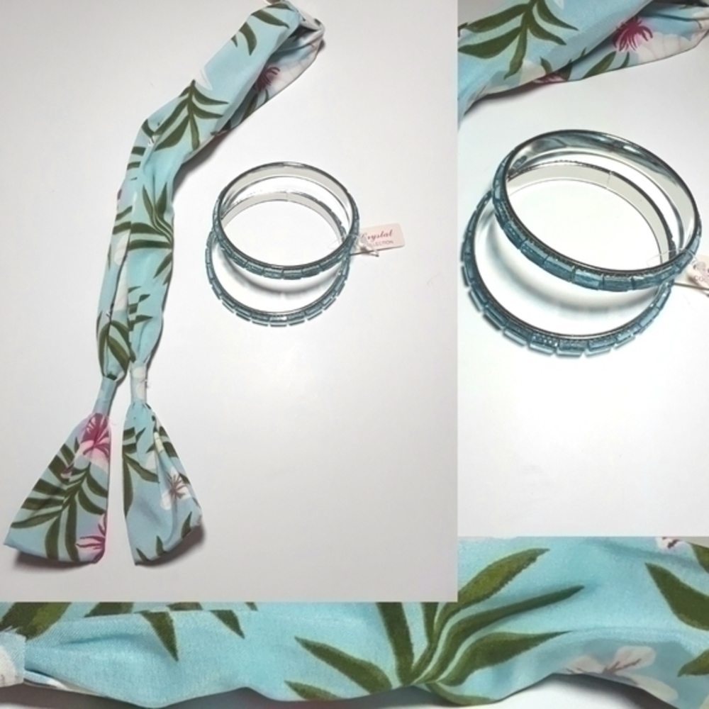Bend-N-Bow Headband & Heart Earrings Set